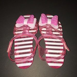 Pink & White Jelly Sandals